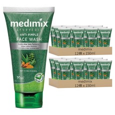 Medimix 阿育吠陀草本抗痘洗面乳，含印楝、蘆薈、薑黃，打造無痘透亮肌膚, 150ml, 24條
