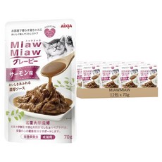 MIAWMIAW 妙喵濃厚主食軟包 3號, 鮭魚, 70g, 12包