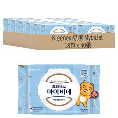 Kleenex 舒潔 Mybidet Kakao Friends 可沖濕式衛生紙 掀蓋型, 40張, 18包
