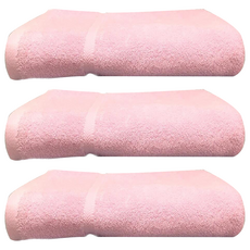 來福牌 hs純棉加厚毛巾 76 x 42cm 粉色 190g, 3條