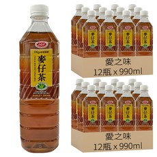 愛之味 麥仔茶, 990ml, 24瓶