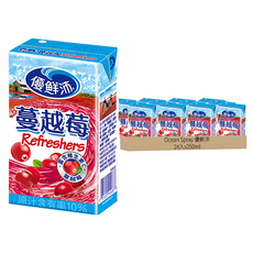 Ocean Spray 優鮮沛 綜合果汁蔓越莓, 250ml, 24入