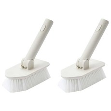 MUJI 無印良品 掃除系列 頭部可替換浴室用刷 18cm, 2支, 白色