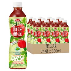 愛之味 鮮採蕃茄汁Oligo腸道保健, 530ml, 24瓶