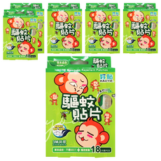 HAOTIE 好貼 驅蚊貼片, 草本成份 不含DEET, 18片裝, 6盒