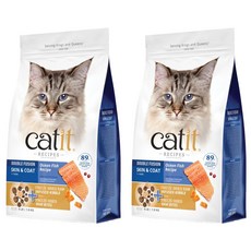 catit 嘿卡堤 成貓用三鮮凍乾糧 皮毛養護貓海魚配方, 海洋鮮魚, 1.8kg, 2袋