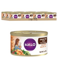 Halo 嘿囉 幼貓無穀主食罐 3oz, 鮮燉雞肉, 85g, 12罐