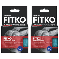 FITKO 飛客 肌力貼 運動型升級款, 防水，高延展性，透氣，5cm x 5m, 1捲, 2盒
