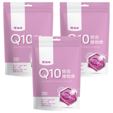 橙姑娘 Q10綜合維他命, 3包, 30顆