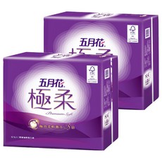 五月花 極柔 頂級抽取衛生紙 110張, 12包, 2袋