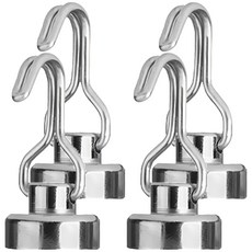 LifeShopping 可轉鉤 CAHW0113B 16mm 4個 銀色 - 廚房浴室多用途磁鐵掛勾