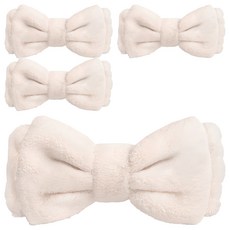 NARD 超細纖維洗臉髮帶, 米白色, 4個