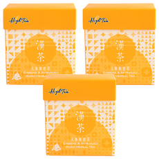 High Tea 伂橙 漢方茶 人蔘黃耆茶 PLA玉米澱粉環保材質立體茶包 無添加人工香料 不含咖啡因, 4g, 10包, 3盒
