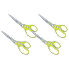 力大牌ABEL 3D魔利剪 弧面防沾黏剪刀 8.25吋 黃綠色, 4支