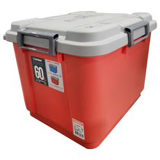 海力士滑輪整理箱 60L, 紅色, 1個