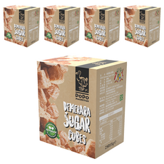 DODO 渡渡鳥 模里西斯天然蔗糖塊 紅蔗糖, 250g, 5盒