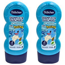 Bubchen 貝臣 寶可夢傑尼龜洗髮沐浴乳 2合1, 230ml, 2瓶