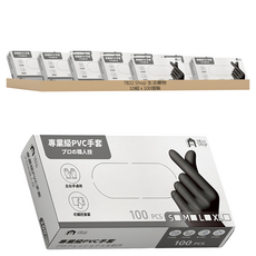 7822 Shop 生活選物 PVC手套 S 黑色, 100個裝, 10組