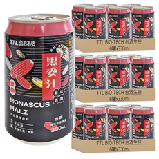 TTL BIO-TECH 台酒生技 紅麴黑麥汁, 330ml, 18罐