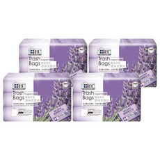 家簡塵除 薰衣草香氛環保清潔袋 3捲 中, 45L, 4包