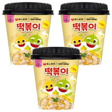 TAEKYUNG 泰耕 Baby Shark 炒年糕杯 白醬味 方便即食 Q彈美味, 3個, 111g