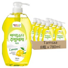 Tamsaa 蔬果碗盤清潔液 780ml 檸檬香, 8瓶