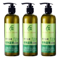 橙林良品 自然元素食物蔬果清潔乳, 有效去除殘留農藥, 500ml, 3瓶