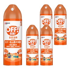 OFF! 歐護 家庭用噴霧式防蚊液 6oz, 180ml, 5瓶
