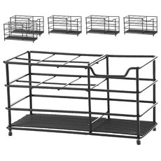 艾米購物 304不鏽鋼牙刷架 6格 加大款 黑色, 浴室收納好幫手，整潔衛生, 6個