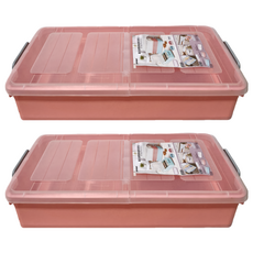 KEYWAY 聯府 維也納雙掀蓋整理箱 TF317-2, 粉色, 2個