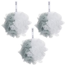 魔縐 極緻沐浴球, 3個, 1個裝, 灰色 + 白色