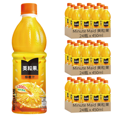 Minute Maid 美粒果 柳橙汁 果汁10% 450毫升, 450ml, 72瓶