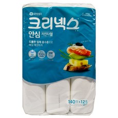 Kleenex 舒潔 安心雙層捲筒式廚房紙巾 140張, 12捲, 1袋