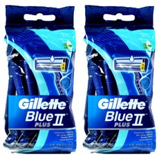 Gillette 吉列 Blue 2 Plus 拋棄式刮鬍刀 雙層鉻鍍利刃 11入, 2包