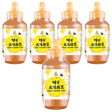 尋蜜趣 蜂蜜風味糖漿擠壓瓶1kg*5瓶, 多用途, 天然風味, 1kg