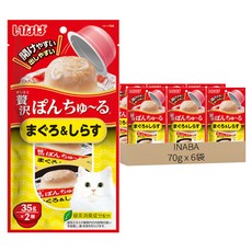 INABA CIAO 啾嚕 豪華果凍杯 2個, 鮪魚 + 吻仔魚, 70g, 6袋