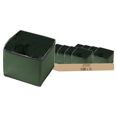 JOSIC 無紡布抽屜收納盒 3L, 莫蘭迪綠, 8個