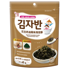 韓味不二 海苔酥 花生奶油口味, 1包, 45g