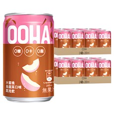 OOHA 氣泡飲 水蜜桃烏龍茶 迷你罐, 200ml, 48罐