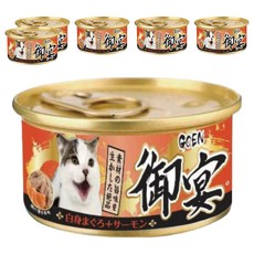 GOEN 御宴 湯缶 白身鮪魚+鮭魚, 80g, 6入, 鮪魚+鮭魚