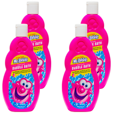 Mr. Bubble 泡泡浴，低過敏性，不含對羥基苯甲酸酯且無淚配方，經兒科醫生和皮膚科醫生測試, 473ml, 4瓶