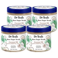 Dr Teal's 乳木果椰子精油糖磨砂膏, 538g, 4個