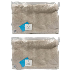 SIMPLE HOUSE 簡單工房 美國棉半圓浴巾 柔軟蓬鬆 厚實觸感 32支雙股紗, 棕色, 2條