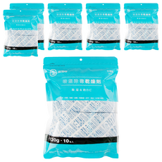 aibo 吸濕除霉乾燥劑 夾鍊袋裝 台灣製 10包, 1.2kg, 6袋