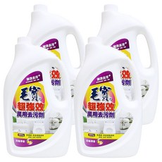 毛寶超強效萬用去污劑 適用範圍廣 白柚清香 綠色環保, 2kg, 4桶