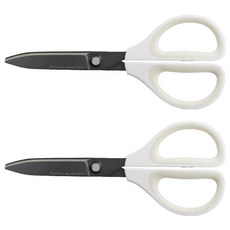 KOKUYO 國譽 SAXA空氣彈力剪 V2氟加工, 白色, 2支