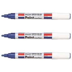 PILOT 百樂牌 SCPML 油漆筆藍色 色彩鮮明、快乾不暈染 適用多種材質, 3支