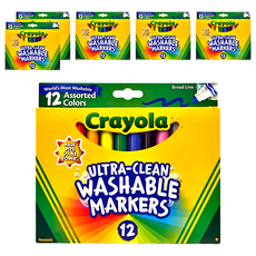 Crayola 繪兒樂 可水洗錐頭彩色筆, 12色, 6盒