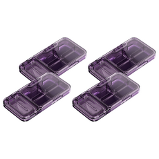 小麥購物 便攜切藥器 L1269 暗夜紫, 4個