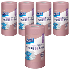 Scott 可麗舒 易起泡拋棄式抗菌洗碗布, 40張, 5捲, 玫瑰粉